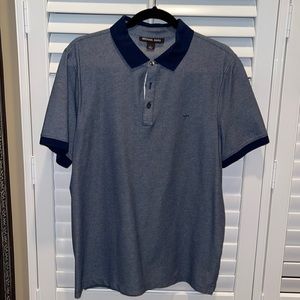Michael kors mens large navy polo- like new